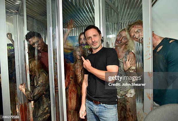 Actor Andrew Lincoln attends AMC's "The Walking Dead" at Comic-Con 2015 on July 10, 2015 in San Diego, California.