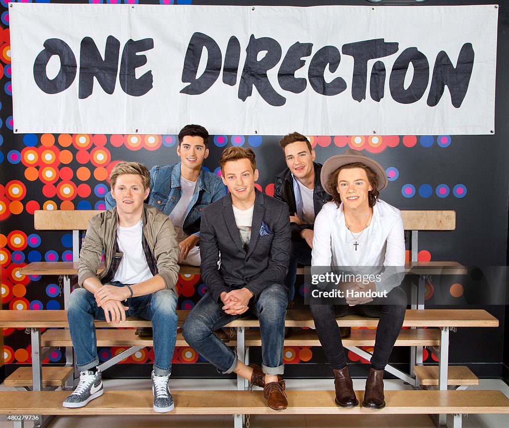 Wax Figures Of One Direction Displayed At Madame Tussauds Orlando