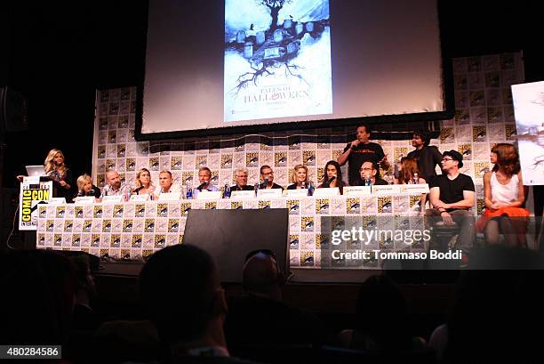 Moderator Clare Kramer, actress Lin Shaye, director Neil Marshall, actors Kristina Klebe, Pat Healy, John Savage, Barry Bostwick, director Paul...