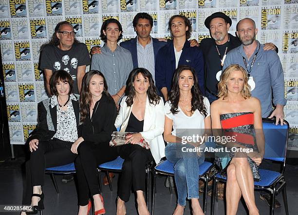 Producer Gale Anne Hurd and actresses Alycia Debnam-Carey, Elizabeth Rodriguez, Mercedes Mason and Kim Dickens, and producer Greg Nicotero, actor...