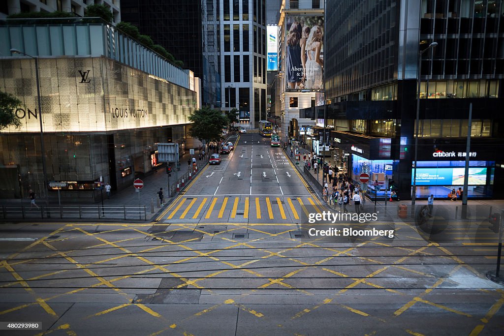 General Views Of Hong Kong As Hang Seng Index Pares Gains While China Stocks Fluctuate