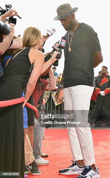 Lebron James attends a screening of "Trainwreck" at Montrose Stadium 12 on July 10, 2015 in Akron, Ohio.