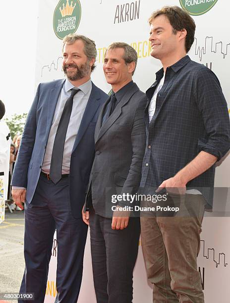 Judd Apatow, Barry Mendel and Bill Hader attend a screening of "Trainwreck" at Montrose Stadium 12 on July 10, 2015 in Akron, Ohio.