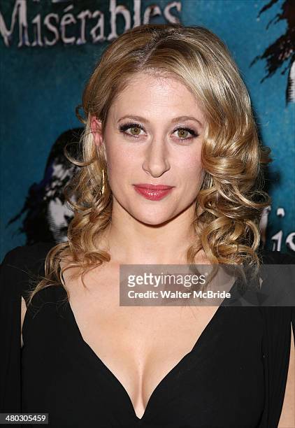 Caissie Levy attends the Broadway Opening Night After Party Reception for "Les Miserables" at The Imperial Theater on March 23, 2014 in New York City.