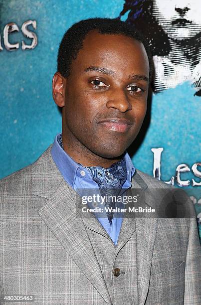 Arbender J. Robinson attends the Broadway Opening Night After Party Reception for "Les Miserables" at The Imperial Theater on March 23, 2014 in New...