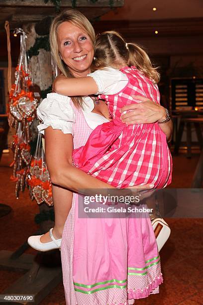 Monic Ottke and her daughter Emily Ottke during a Bavarian Evening ahead of the Kaiser Cup 2015 on July 10, 2015 in Bad Griesbach near Passau,...