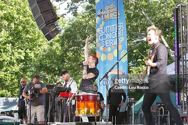 Walk the Moon perform live from Central Park on "Good Morning America," 7/10/15, airing on the Walt Disney Television via Getty Images Television...