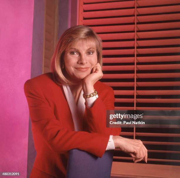 Portrait of television host Jenny Jones, Chicago, Illinois, September 6, 1991.