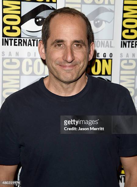 Actor Peter Jacobson attends the "Colony" press room during Comic-Con International 2015 at the Hilton Bayfront on July 10, 2015 in San Diego,...
