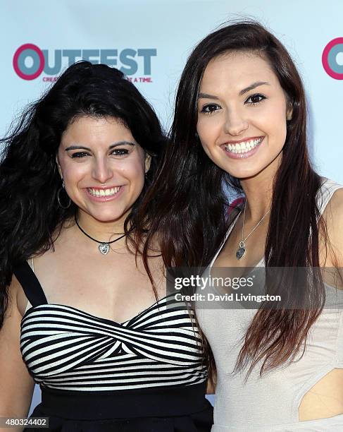 YouTubers Bria Kam and Chrissy Chambers attend the premiere of IFC Film's "Jenny's Wedding" at the 2015 Outfest Los Angeles LGBT Film Festival at the...