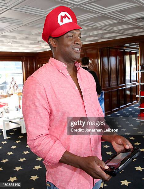 Actor Roger R. Cross attends The Nintendo Lounge on the TV Guide Magazine yacht during Comic-Con International 2015 on July 10, 2015 in San Diego,...