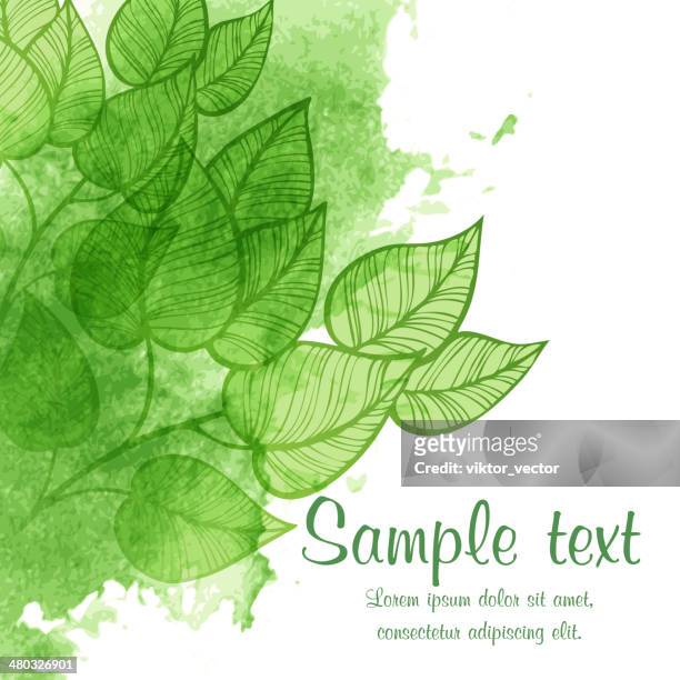 basic rgb - green leaf stock illustrations