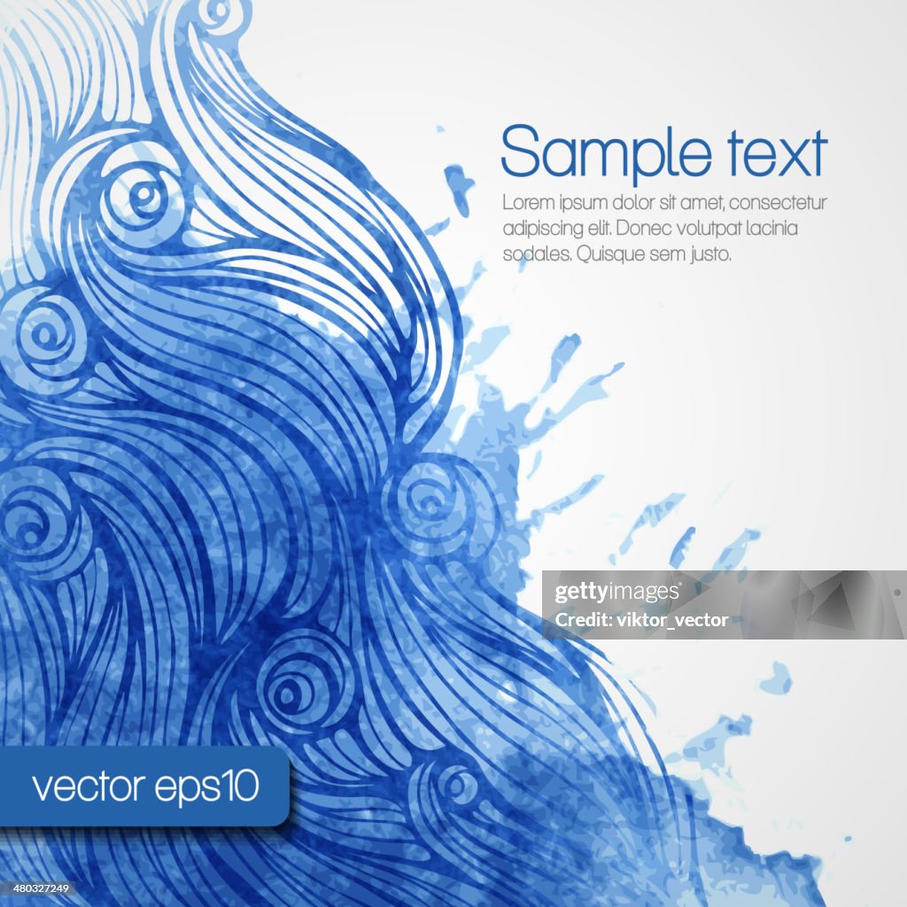 Abstract artistic Background with watercolor blots