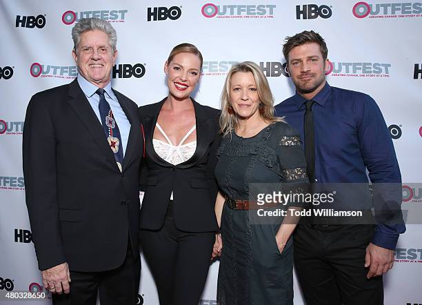 Sam McMurray, Katherine Heigl, Linda Emond and Houston Rhines attend the premiere of IFC Film's "Jenny's Wedding" at 2015 Outfest Los Angeles LGBT...