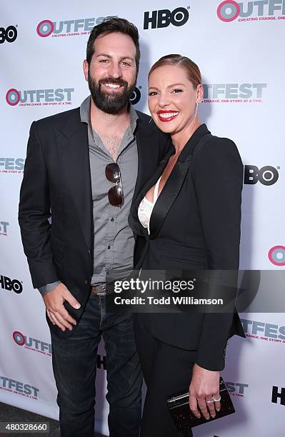 Josh Kelley and Katherine Heigl attend the premiere of IFC Film's "Jenny's Wedding" at 2015 Outfest Los Angeles LGBT Film Festival at Director's...