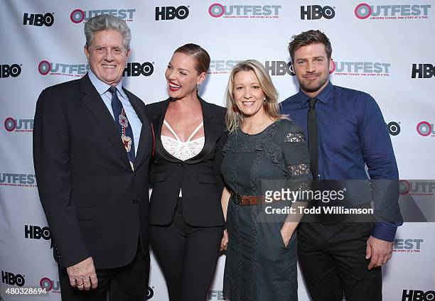 Sam McMurray, Katherine Heigl, Linda Emond and Houston Rhines attend the premiere of IFC Film's "Jenny's Wedding" at 2015 Outfest Los Angeles LGBT...