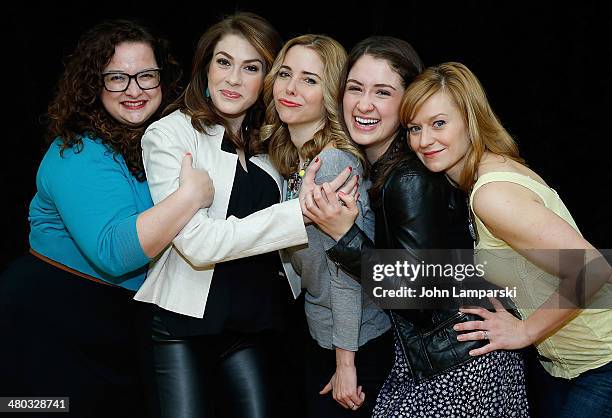 Dierdre Friel, Kate Loprest, Kerry Butler, Allison Strong and Megan Sikora attend the "Under My Skin" Cast Meet & Greet on March 24, 2014 in New York...