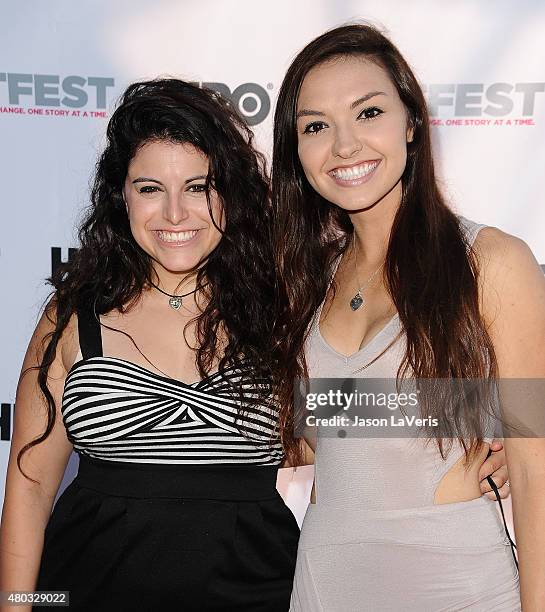 YouTube personalities Bria Kam and Chrissy Chambers attend the premiere of "Jenny's Wedding" at the 2015 Outfest Los Angeles LGBT Film Festival at...