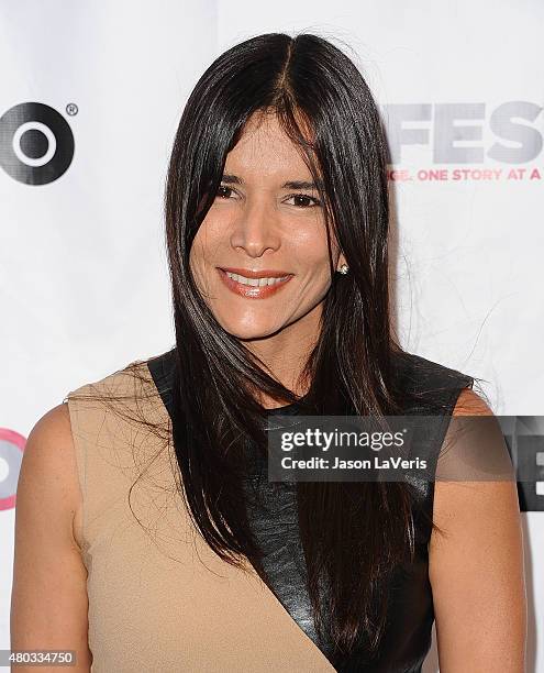 Actress Patricia Velasquez attends the opening night gala of "Tig" at the 2015 Outfest Los Angeles LGBT film festival at Orpheum Theatre on July 9,...