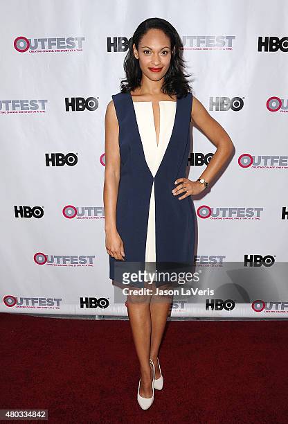 Actress Cynthia Addai-Robinson attends the opening night gala of "Tig" at the 2015 Outfest Los Angeles LGBT film festival at Orpheum Theatre on July...