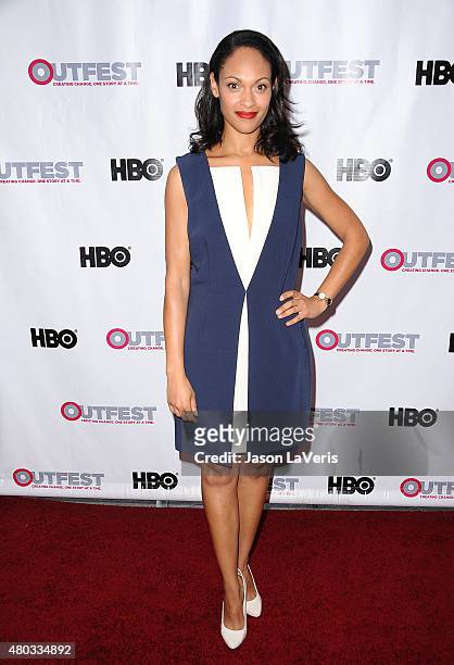 Actress Cynthia Addai-Robinson attends the opening night gala of "Tig" at the 2015 Outfest Los Angeles LGBT film festival at Orpheum Theatre on July...