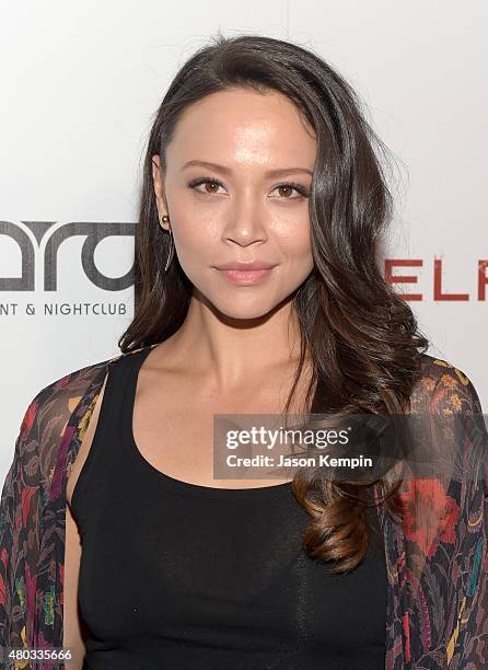 Singer Melissa O'Neil attends Playboy and Gramercy Pictures' Self/less party during Comic-Con weekend at Parq Restaurant & Nightclub on July 10, 2015...