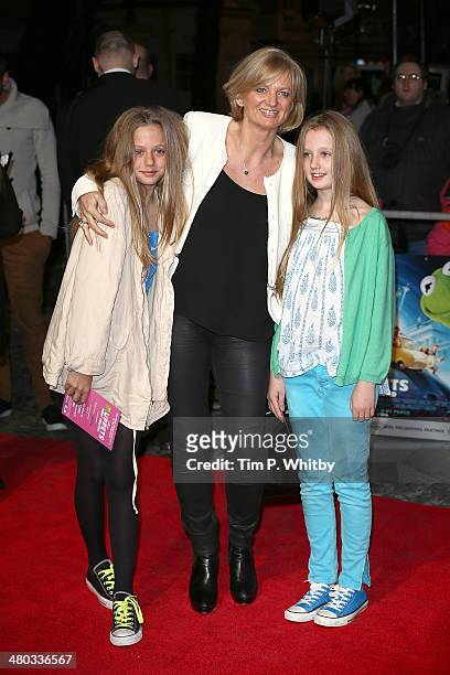 Alice Beer and guest attend the VIP screening of "The Muppets Most Wanted" at The Curzon Mayfair on March 24, 2014 in London, England.