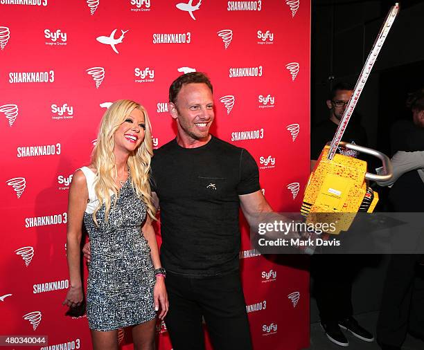 Actors Tara Reid and Ian Ziering attend the "Sharknado 3" Party during Comic-Con International 2015 at Hotel Solamar on July 10, 2015 in San Diego,...