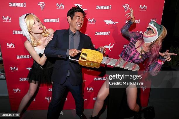 Personality Grant Imahara attends the "Sharknado 3" Party during Comic-Con International 2015 at Hotel Solamar on July 10, 2015 in San Diego,...