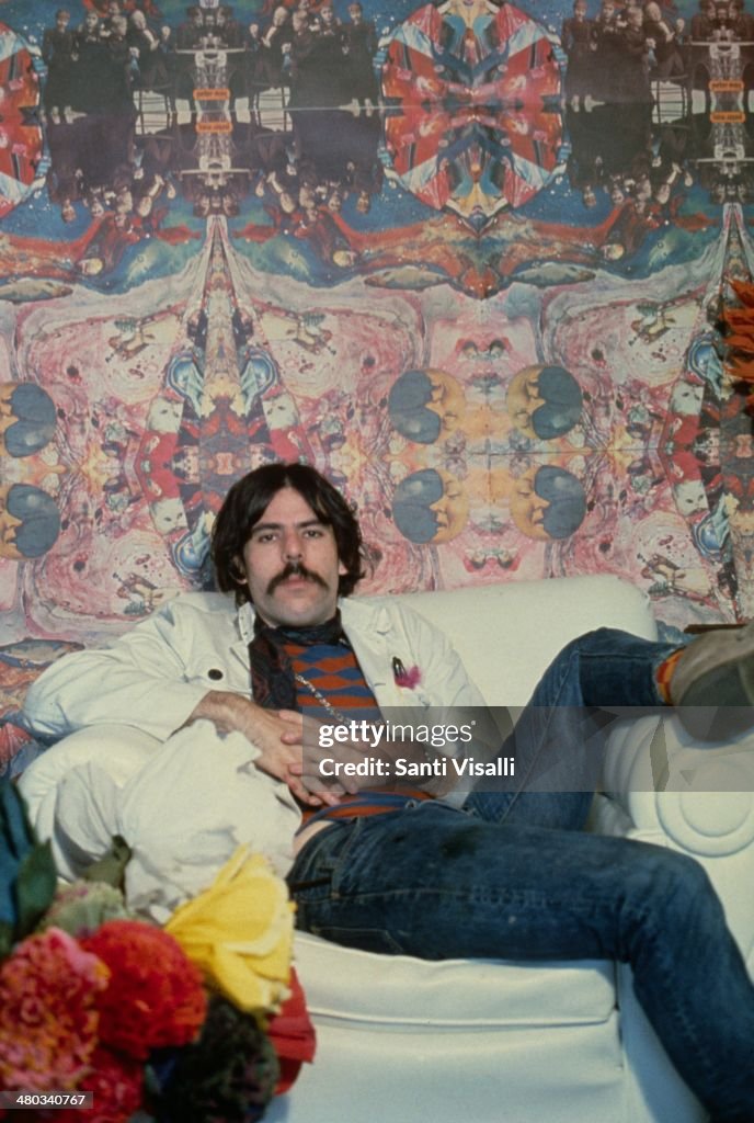 Painter Peter Max Posing For A Photo