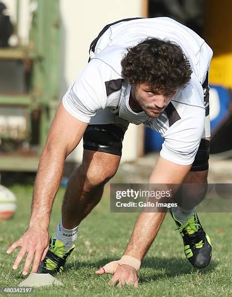 Ryan Kankowski during the Cell C Sharks training session ahead of their Super Rugby match against New South Wales Waratahs at Growthpoint Kings Park...