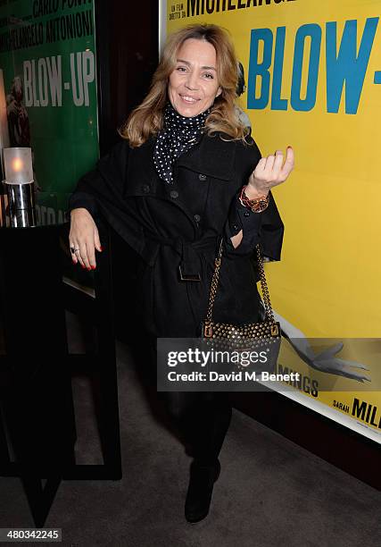 Jeanne Marine attends a private screening of "The Gun, The Cake and The Butterfly" hosted by director Amanda Eliasch at the Bulgari Hotel on March...