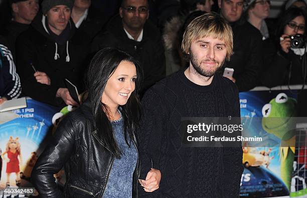 Clair Meek and James Buckley attend the VIP screening of "The Muppets Most Wanted" at The Curzon Mayfair on March 24, 2014 in London, England.