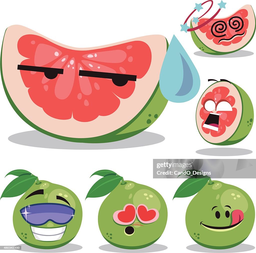 Pamplemousse Animation Pampelmuse Cartoon Ein Stock-Illustration - Getty Images