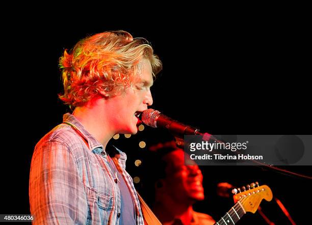 Cody Simpson performs songs from his album 'Free' at Tropicana Bar at The Hollywood Roosevelt Hotel on July 10, 2015 in Hollywood, California.