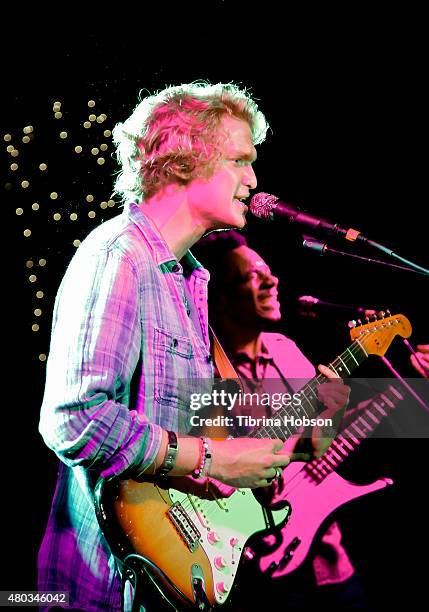 Cody Simpson performs songs from his album 'Free' at Tropicana Bar at The Hollywood Roosevelt Hotel on July 10, 2015 in Hollywood, California.