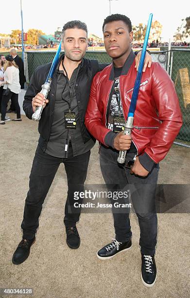 Actors Oscar Isaac and John Boyega and more than 6000 fans enjoyed a surprise "Star Wars" Fan Concert performed by the San Diego Symphony, featuring...