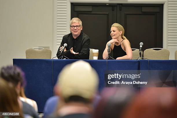 Chris Peters and Jennifer Morrison attend the Comic-Con International 2015 - "To Dust Return" Panel at the Manchester Grand Hyatt on July 10, 2015 in...