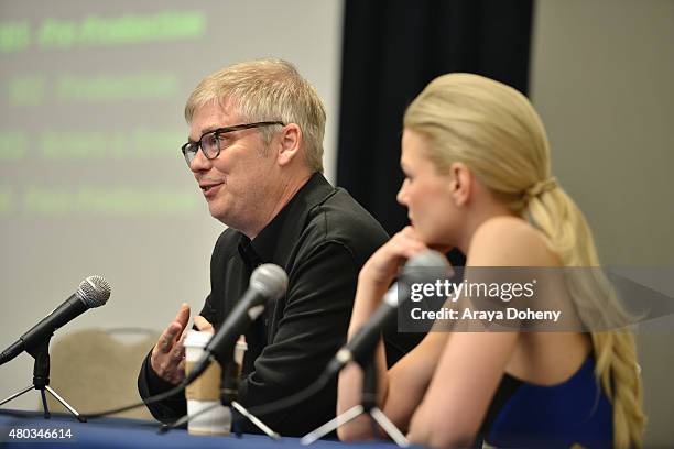 Chris Peters and Jennifer Morrison attend the Comic-Con International 2015 - "To Dust Return" Panel at the Manchester Grand Hyatt on July 10, 2015 in...