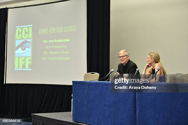 Chris Peters and Jennifer Morrison attend the Comic-Con International 2015 - "To Dust Return" Panel at the Manchester Grand Hyatt on July 10, 2015 in...