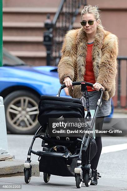 Sienna Miller is seen on February 26, 2013 in New York City.