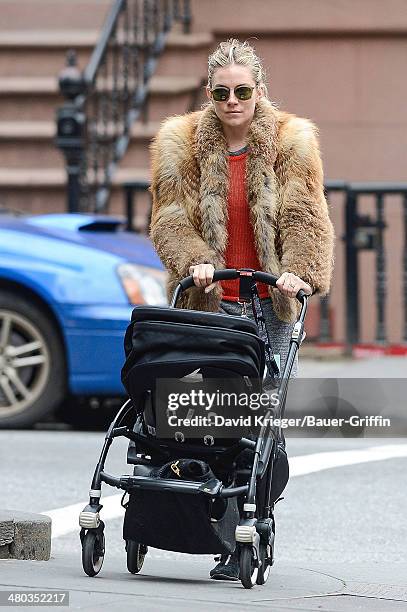 Sienna Miller is seen on February 26, 2013 in New York City.