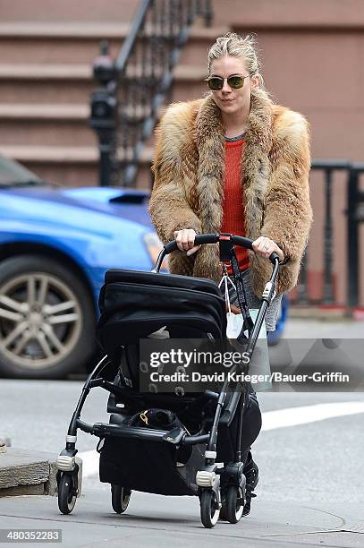 Sienna Miller is seen on February 26, 2013 in New York City.