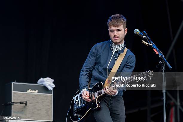 Josh McClorey of The Strypes performs on Radio1 Stage during T in The Park Day 2 at Strathallan Castle on July 11, 2015 in Perth, United Kingdom.