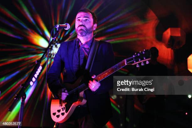 James Mercer of Broken Bells performs on stage at Shepherds Bush Empire on March 24, 2014 in London, United Kingdom.