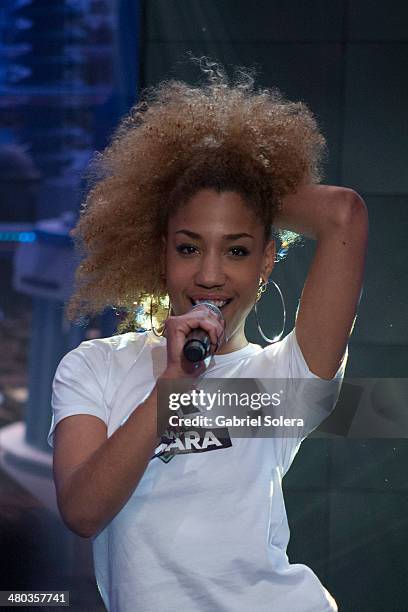 Tamara attends 'El Hormiguero' Tv Show on March 24, 2014 in Madrid, Spain.