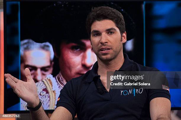 Cayetano Rivera attends 'El Hormiguero' Tv Show on March 24, 2014 in Madrid, Spain.