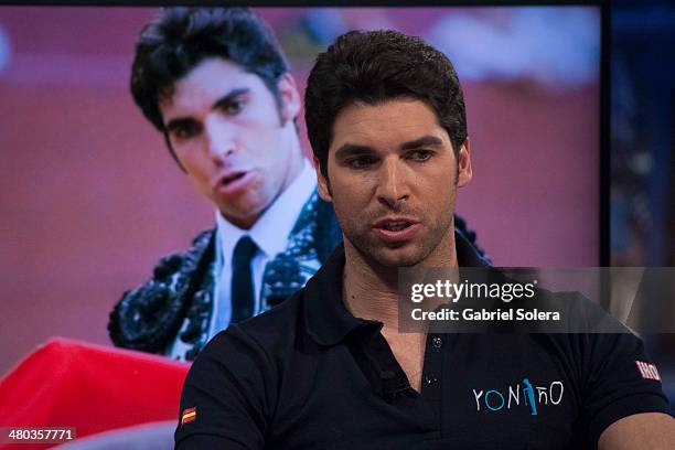 Cayetano Rivera attends 'El Hormiguero' Tv Show on March 24, 2014 in Madrid, Spain.