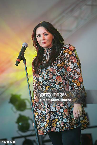 Martine McCutcheon of Stargazer performs at Cornbury Festival at Great Tew Estate on July 11, 2015 in Oxford, United Kingdom.