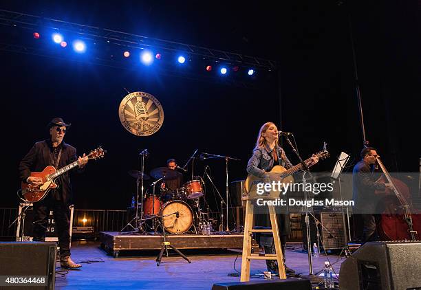 Eilen Jewell performs during the Green River Festival 2015 at Greenfield Community College on July 10, 2015 in Greenfield, Massachusetts.